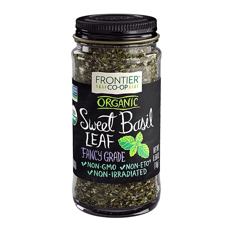 Organic Sweet Basil Leaf, Cut & Sifted, 0.56 oz